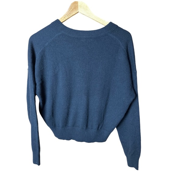 Madewell Responsible Cashmere V Neck Sweater True Black Small NWT - Picture 4 of 9